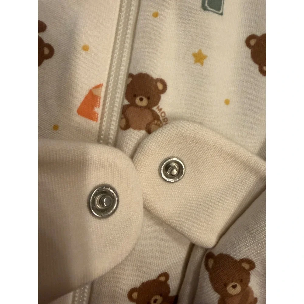 MORI Teddy Bear Organic Bamboo Sleep Bag‎ Wearable Blanket Unisex 2-4Y Cream
